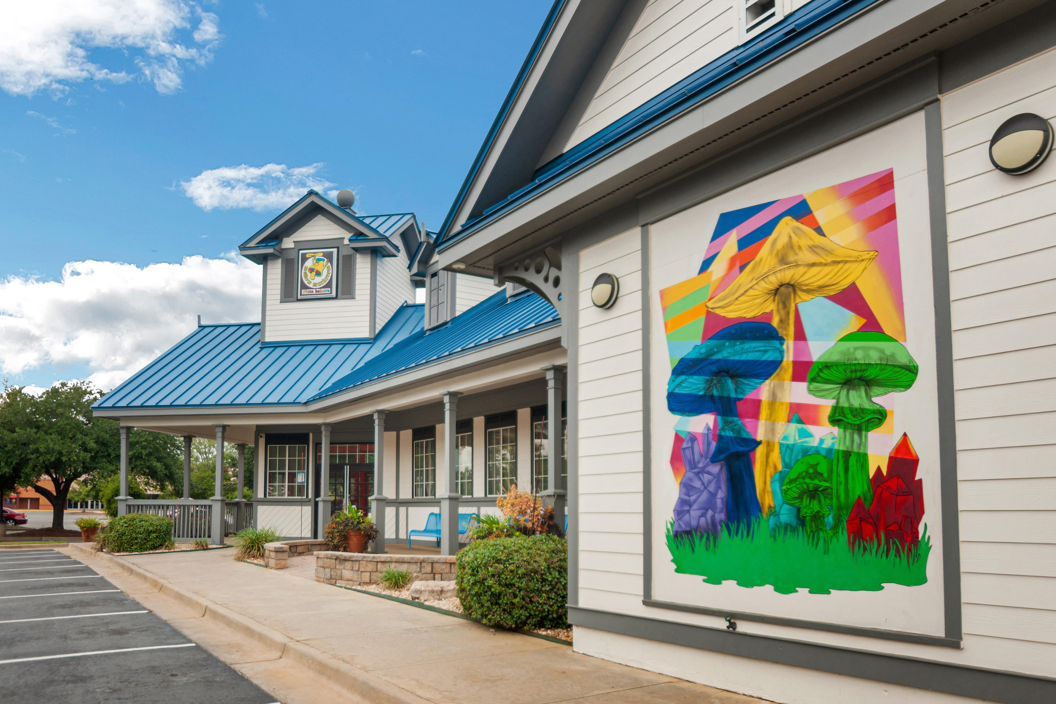 mellow mushroom exterior and mural