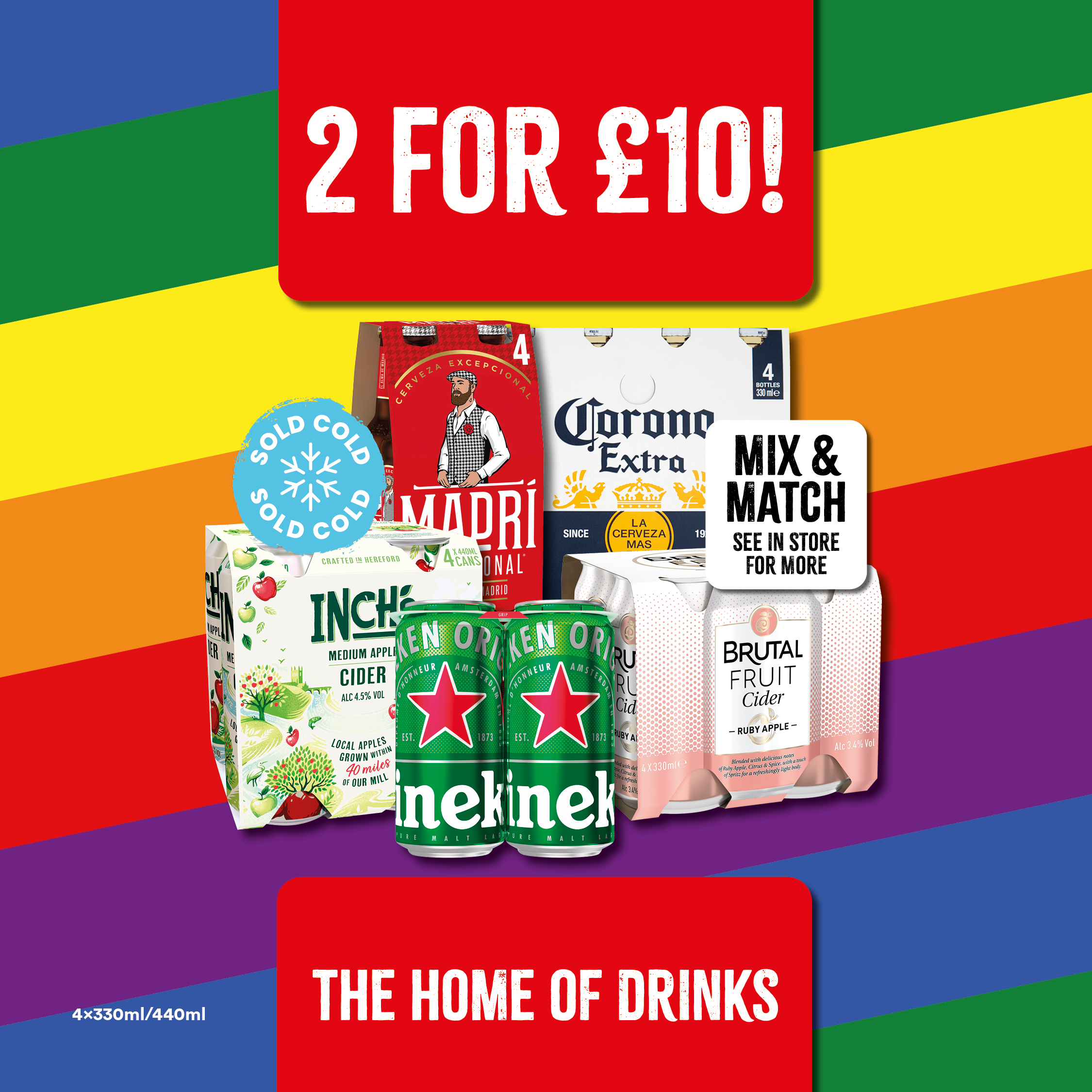 2 for £10 on selected beers Bargain Booze Plus Ashbourne 01335 343957