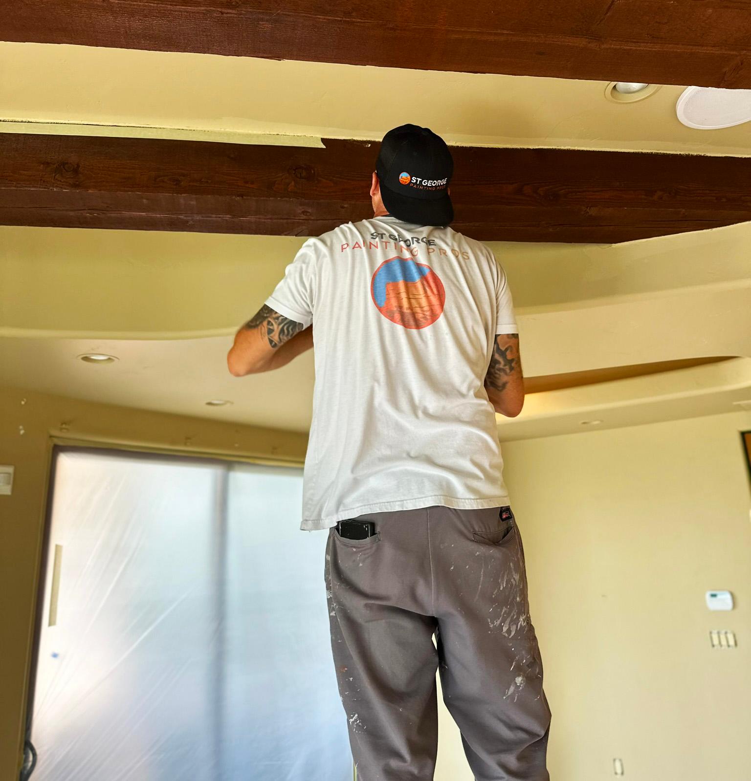 Interior painting prep and detail work.