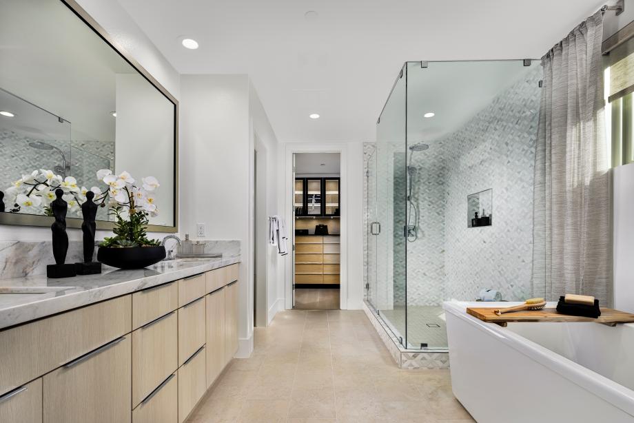 Spa-like primary bathroom
