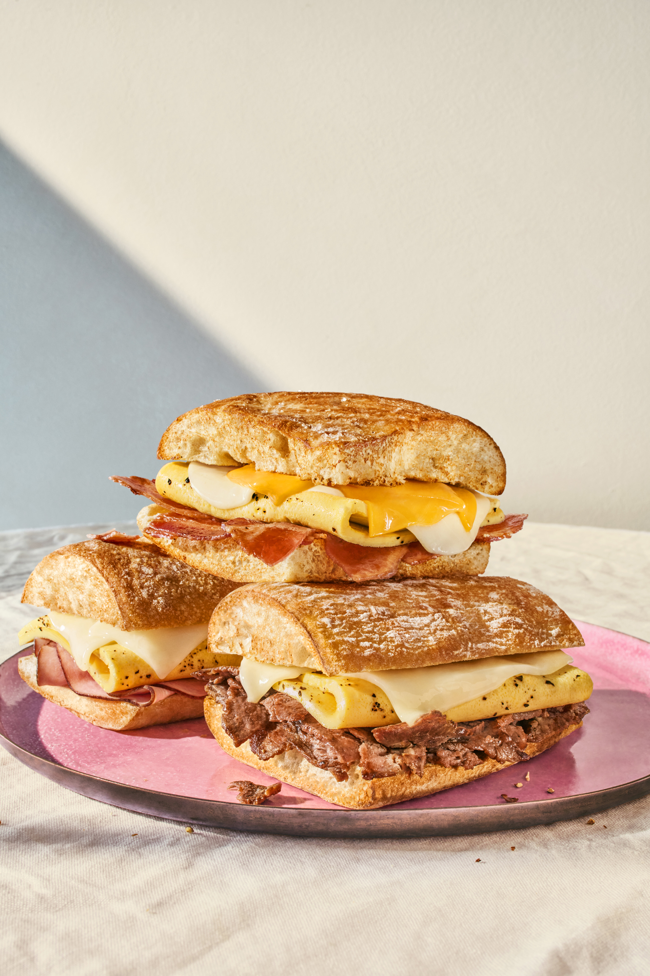 Variety of Breakfast Sandwiches