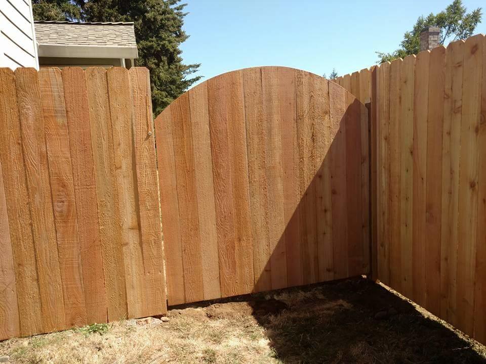 Dog-Eared Cedar with Arched gate