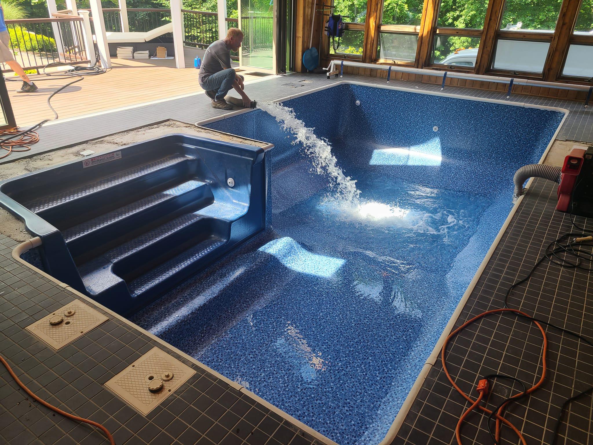 New custom pool, adding water