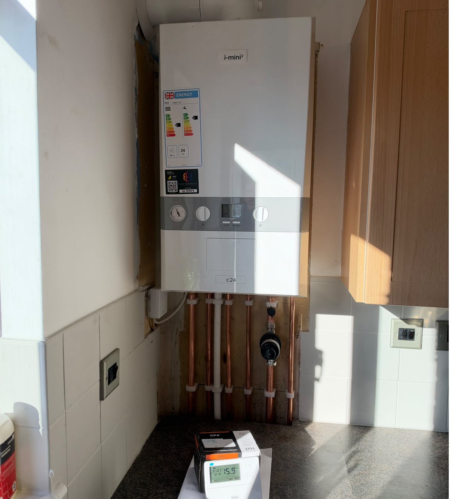 Combi boiler installation in Glasgow Ideal combi boiler