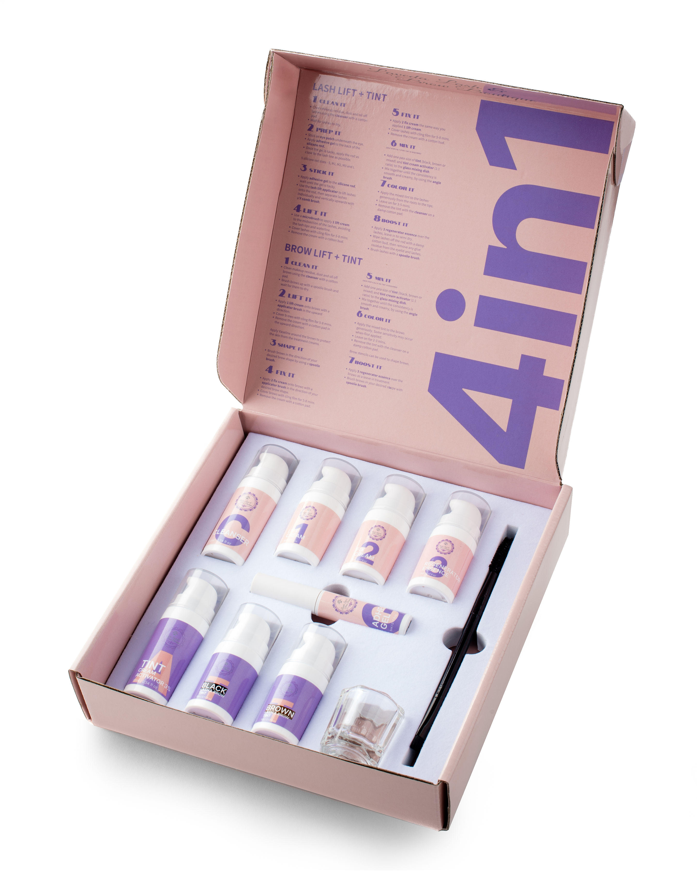 Lash & Brow Lift + tint 4 in 1 Lash Lift Perm Kit Professional Eyelash Extension Eyebrow Lamination Kit