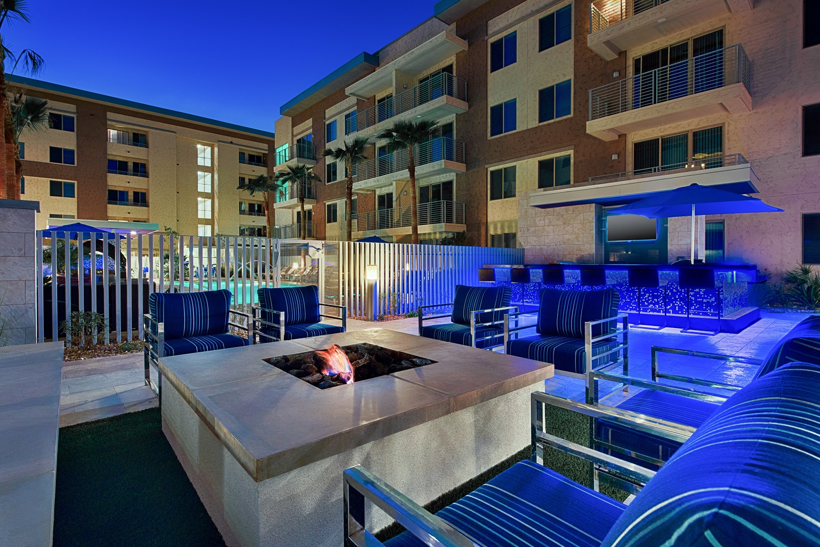 Get cozy at our outdoor lounge area