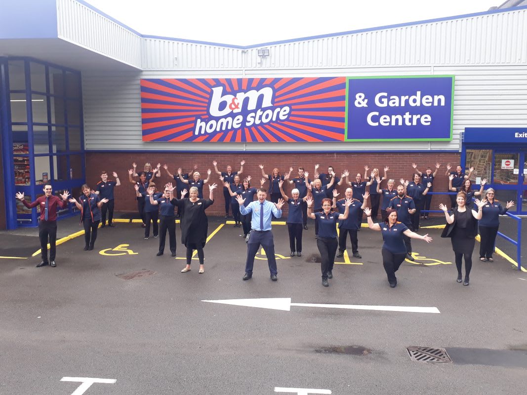 The store team is ready and the ribbon's been cut! B&M is open for business in Kidderminster (Spennells)! You'll find B&M's newest store located out of town at Kidderminster Industrial Estate, Spennells Valley Road.