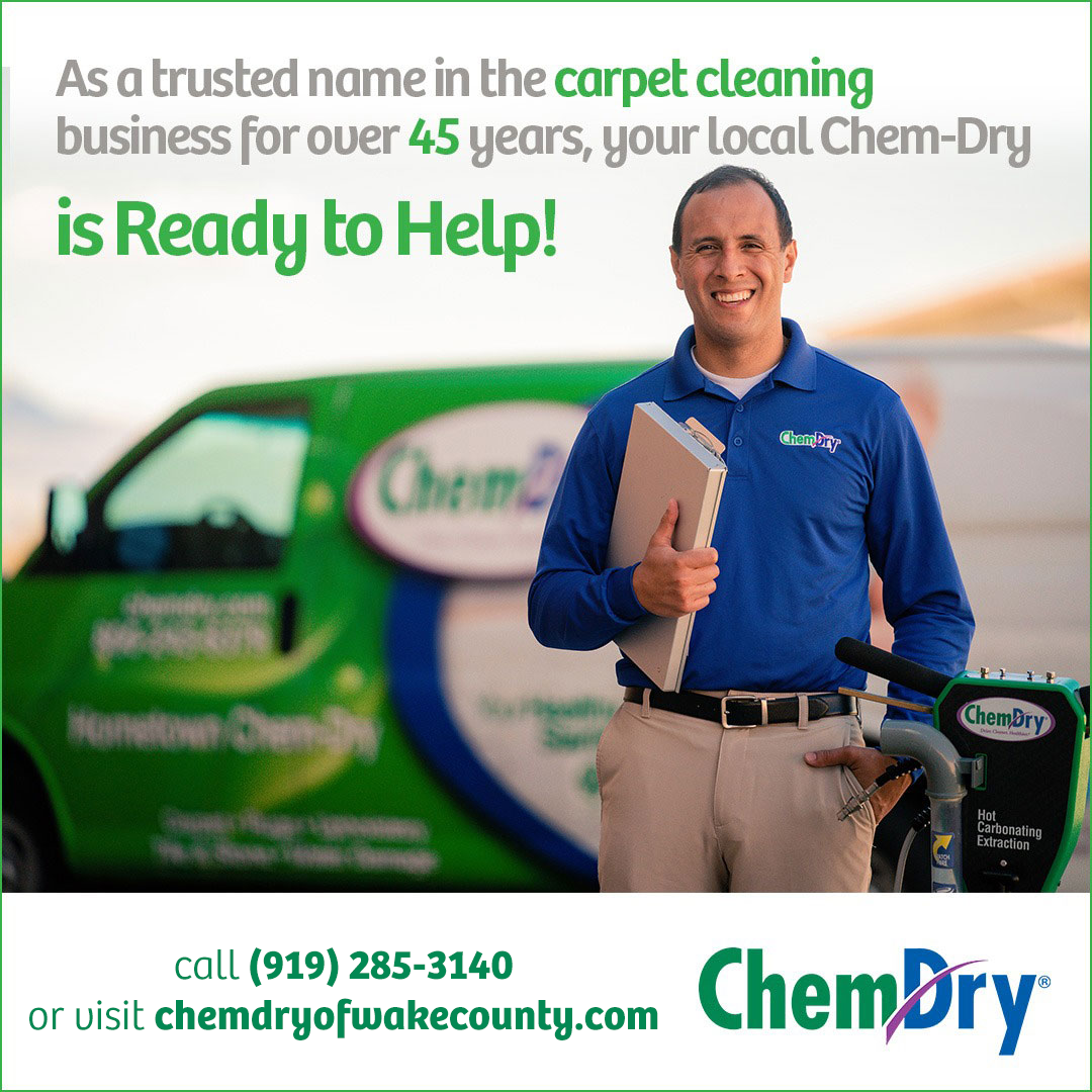 As a trusted name in the carpet cleaning business for over 45 years, your local Chem-Dry is ready to help