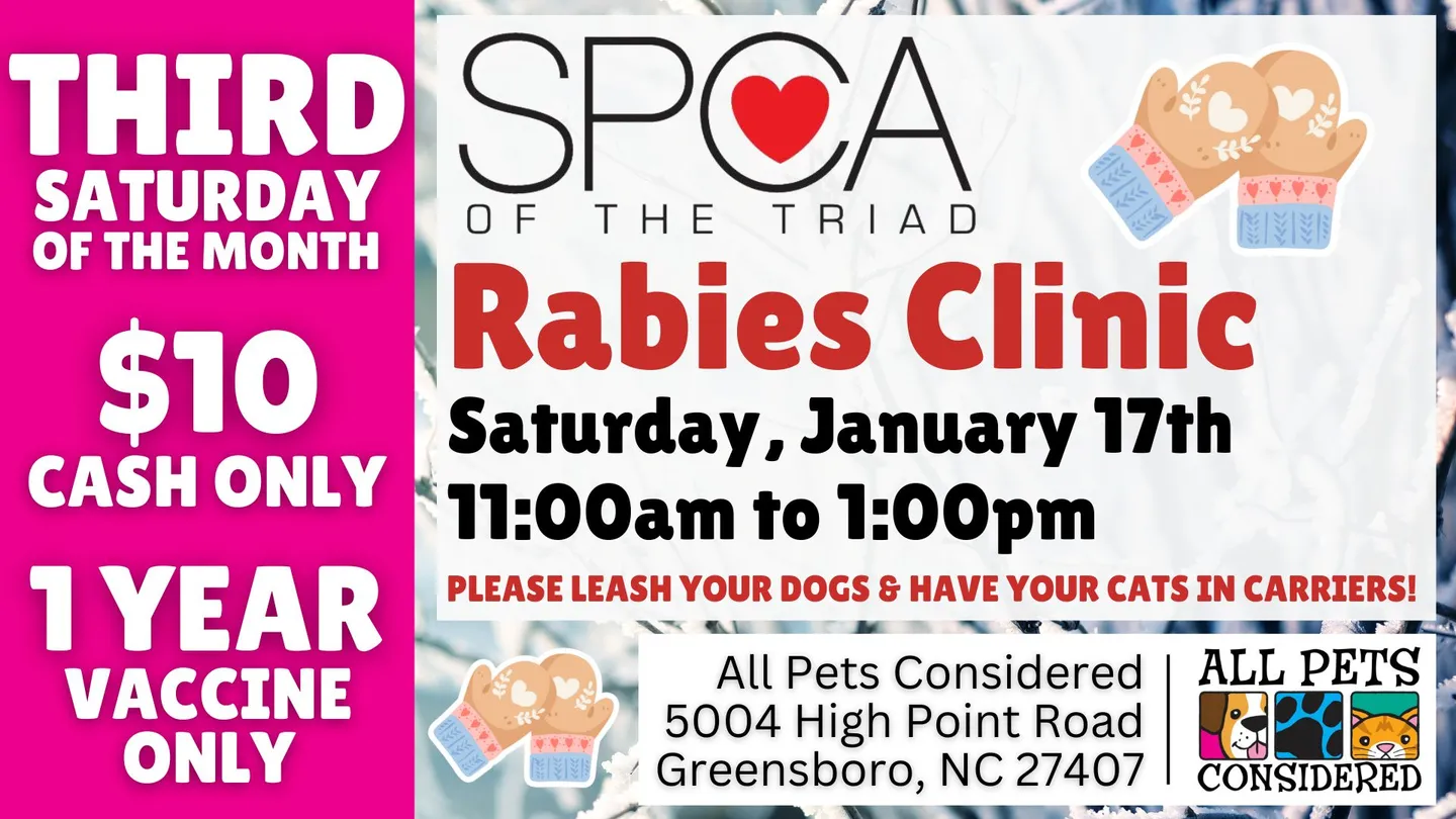 Image of Local Pet Event January SPCA Rabies Clinic at APC Nearby