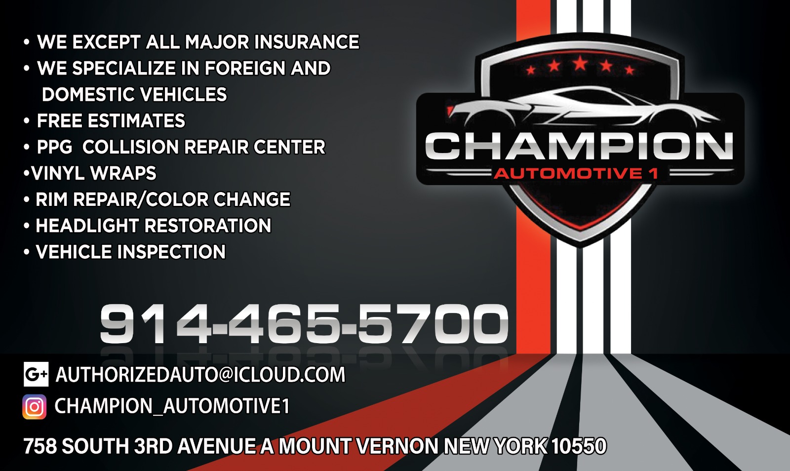 Champion Automotive1 offers quality towing and roadside services to Westchester County residents.