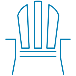Muskoka chair icon.