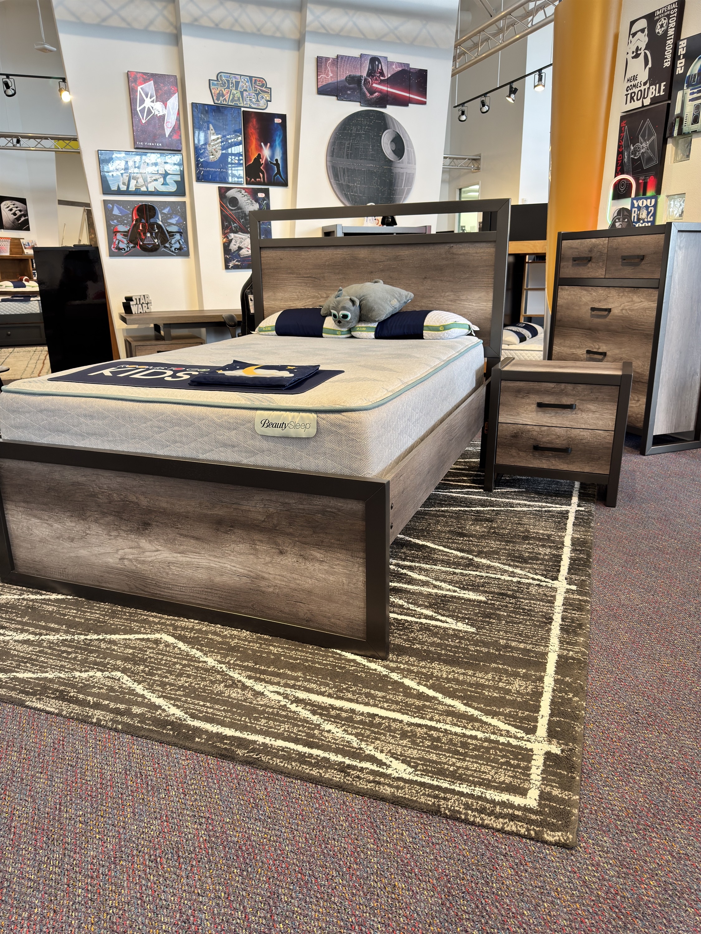 See this wood-tone kids bedroom set with nightstand and dresser, featured at Rooms To Go Kids in 2026.