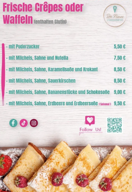 ...gibt es frische Crepes oder Waffeln