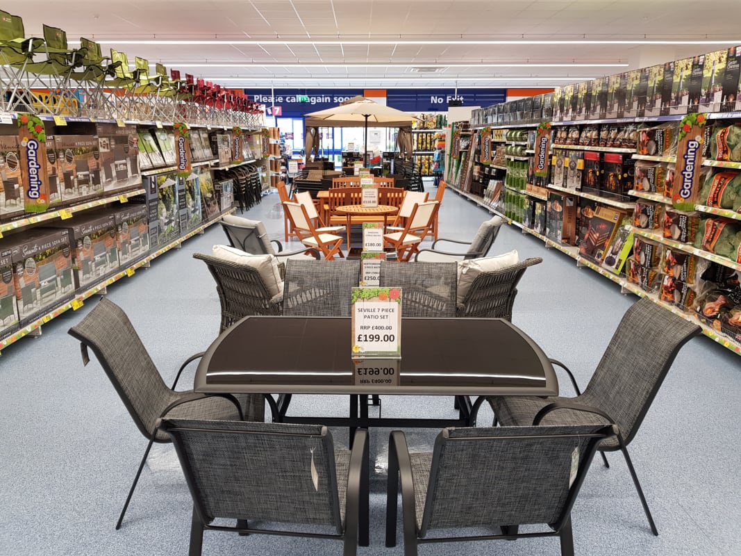 B&M's Culverhouse Cross store in Cardiff has an extensive range of homewares, toiletries, grocery and much more, including an excellent garden furniture range.