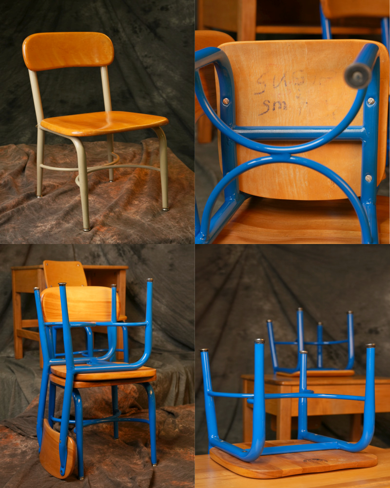 Wood and Metal Kids Chairs Refinished in Fort Collins