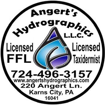 Angert's Hydrographics LLC. Logo