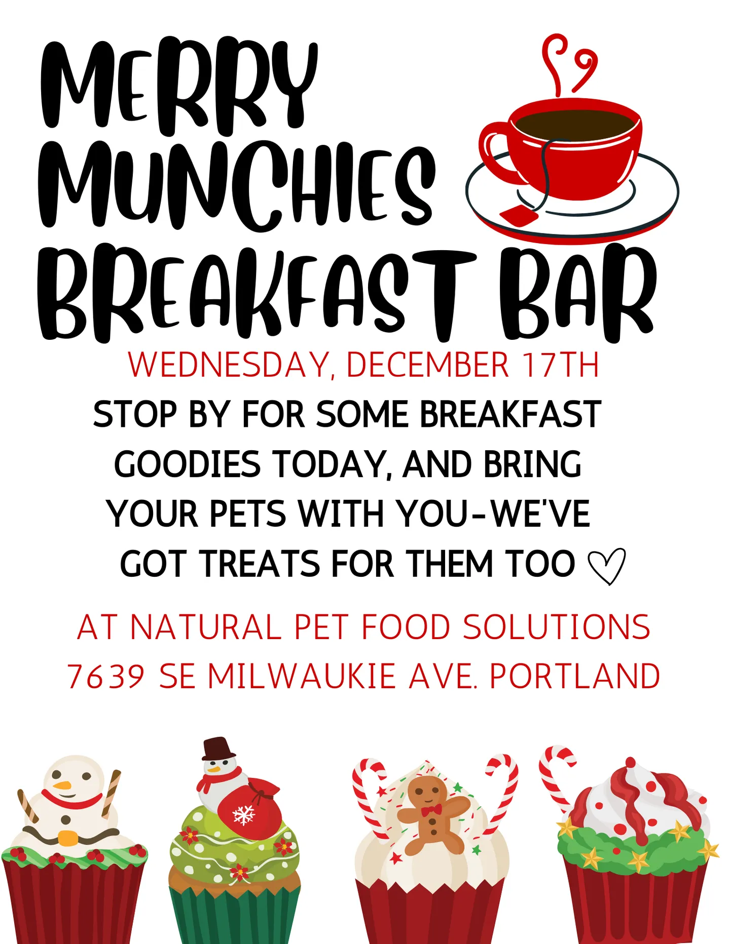 Image of Local Pet Event Merry Munchies Breakfast Bar! Nearby