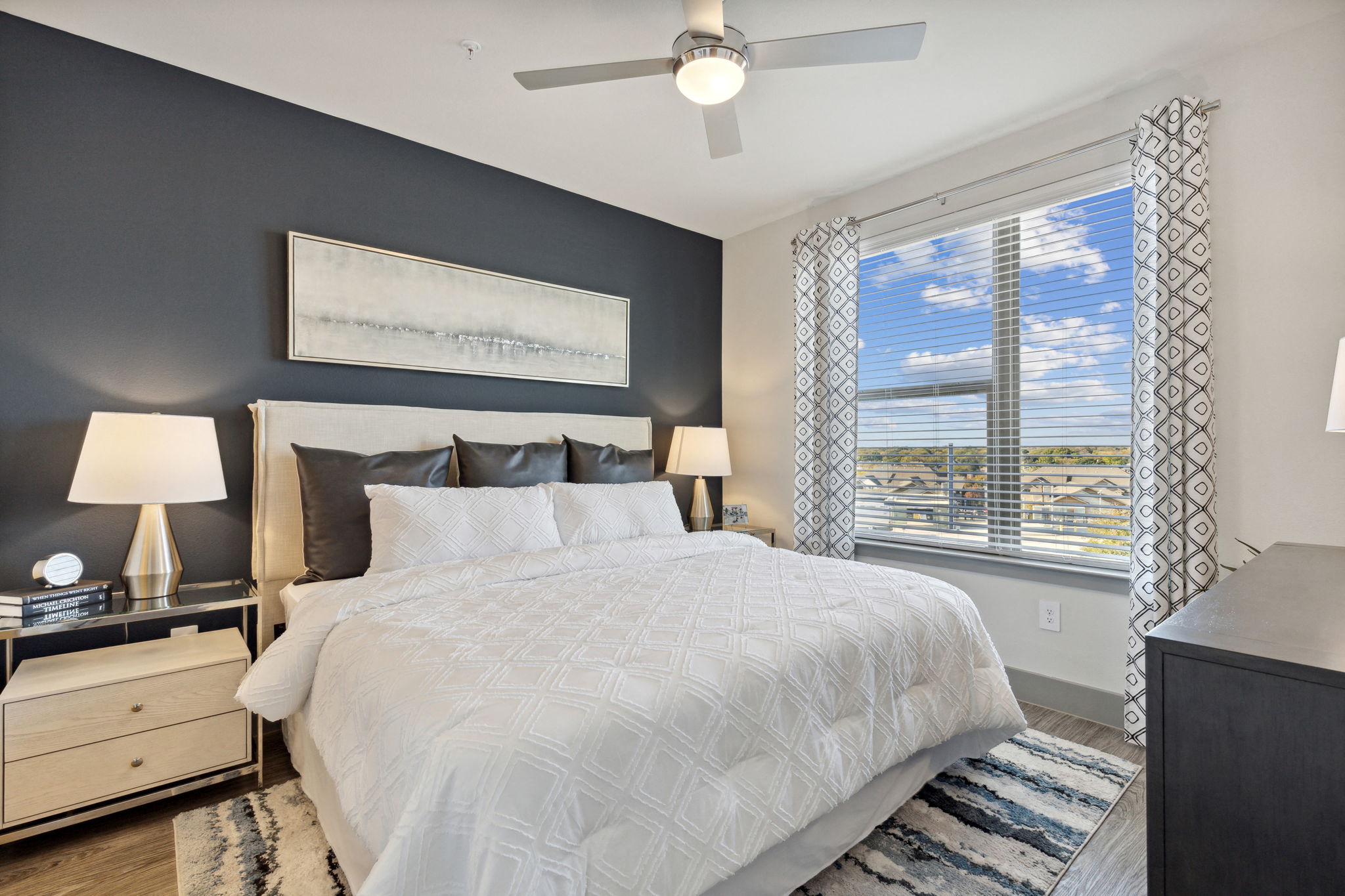 Furnished bedroom with large windows, Ironcrest, North Richland Hills, TX, 76180