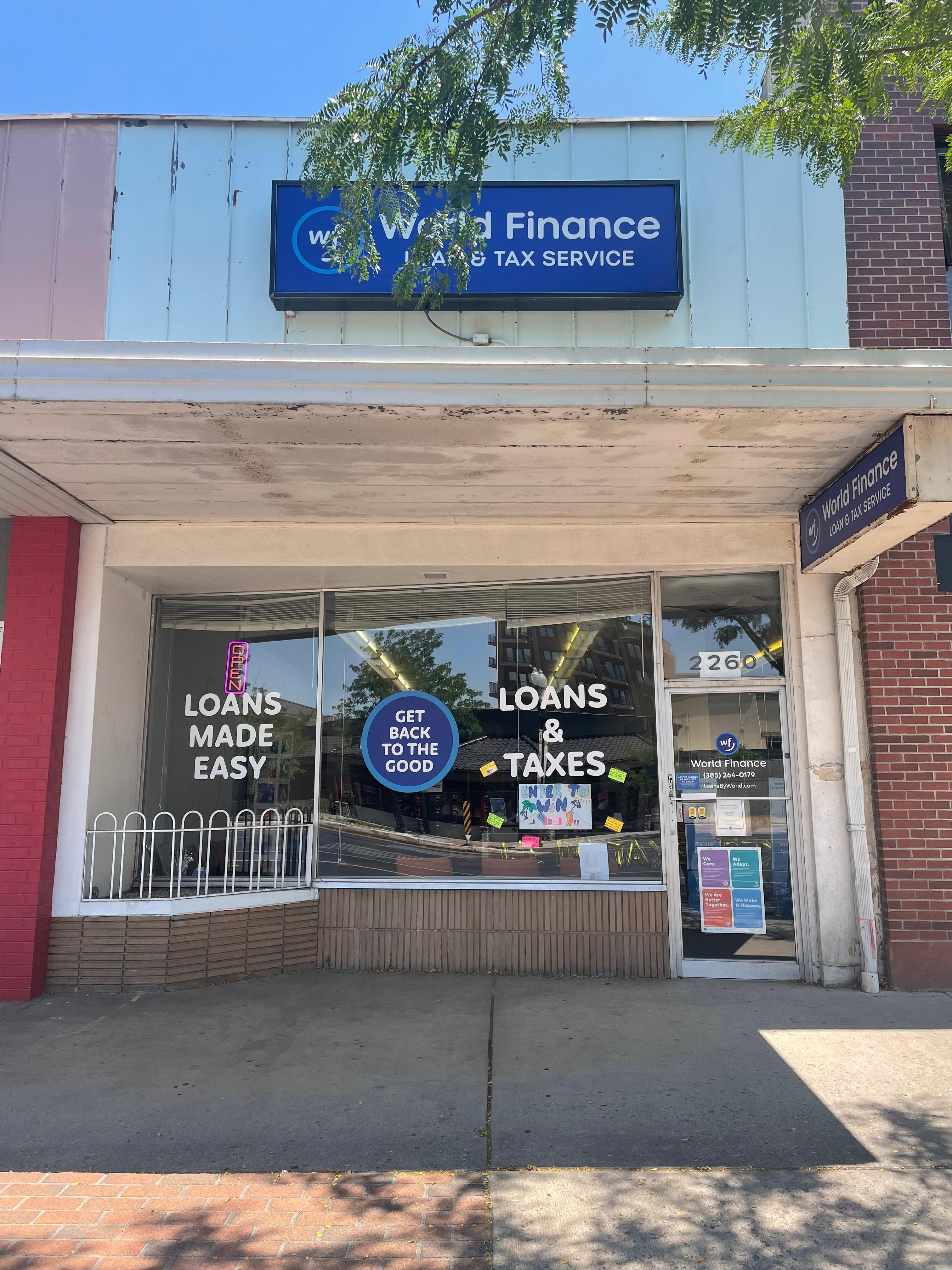 Front of Branch - Straight View World Finance South Ogden (385)264-0179