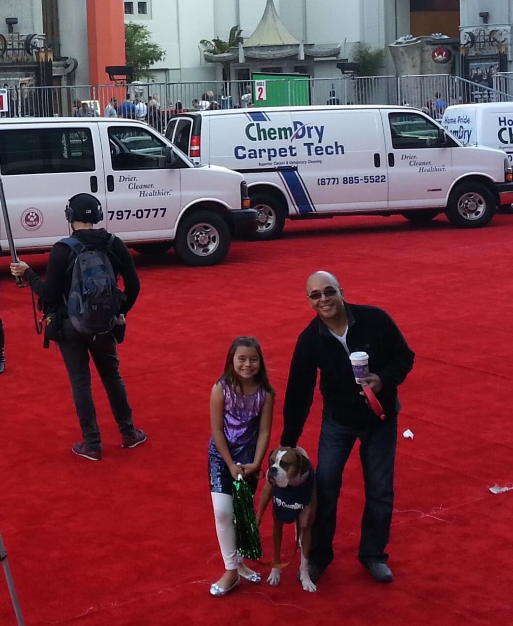 Chem-Dry Carpet Tech owner, Ed Ramia, cleaning the red carpet in Los Angeles Chem-Dry Carpet Tech Simi Valley Simi Valley (805)244-8725