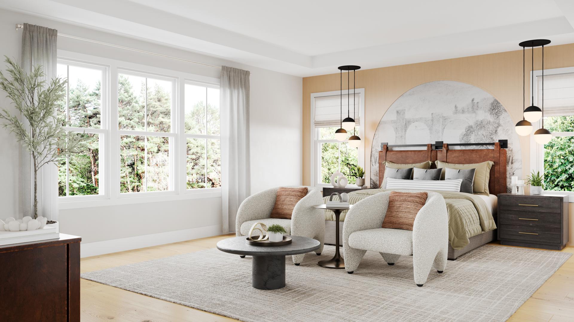 Luxurious primary bedroom suites