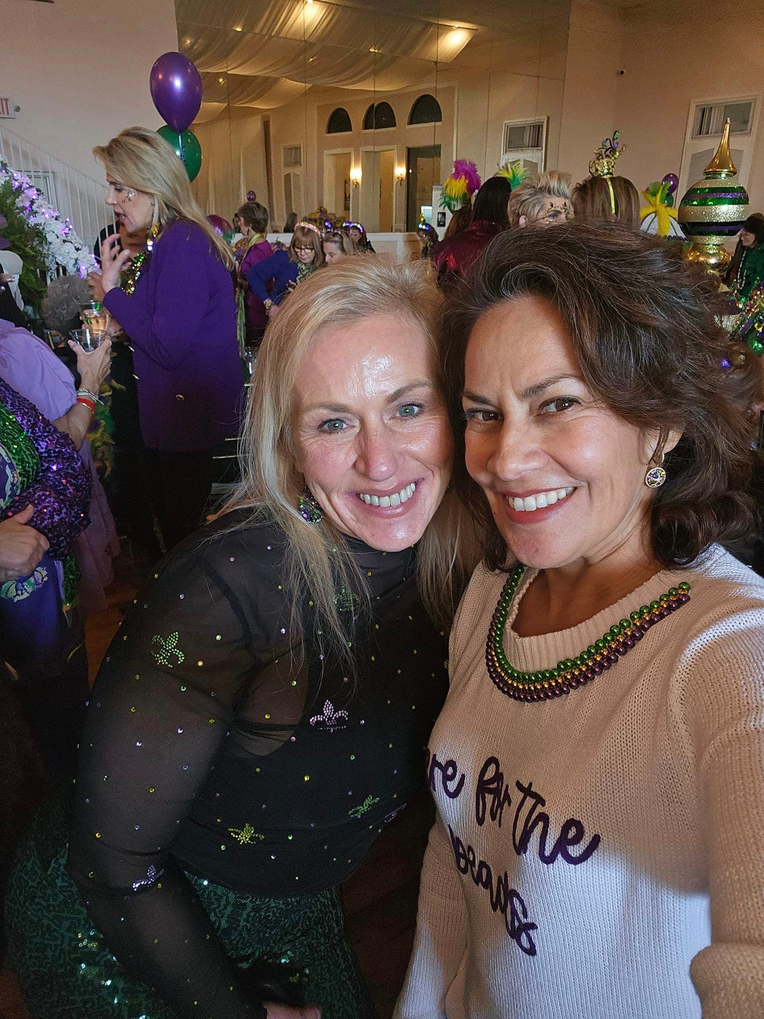Hanging with our Gretna Mayor, Belinda Constant, Mardi Gras luncheon , fun times!