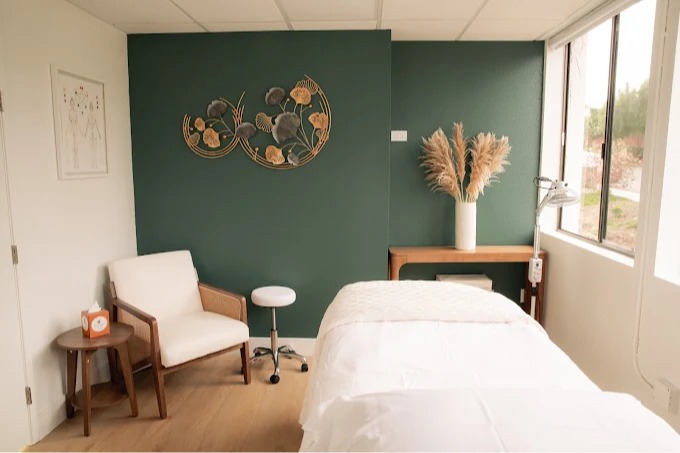 Seed Acupuncture Treatment room in Encinitas, CA