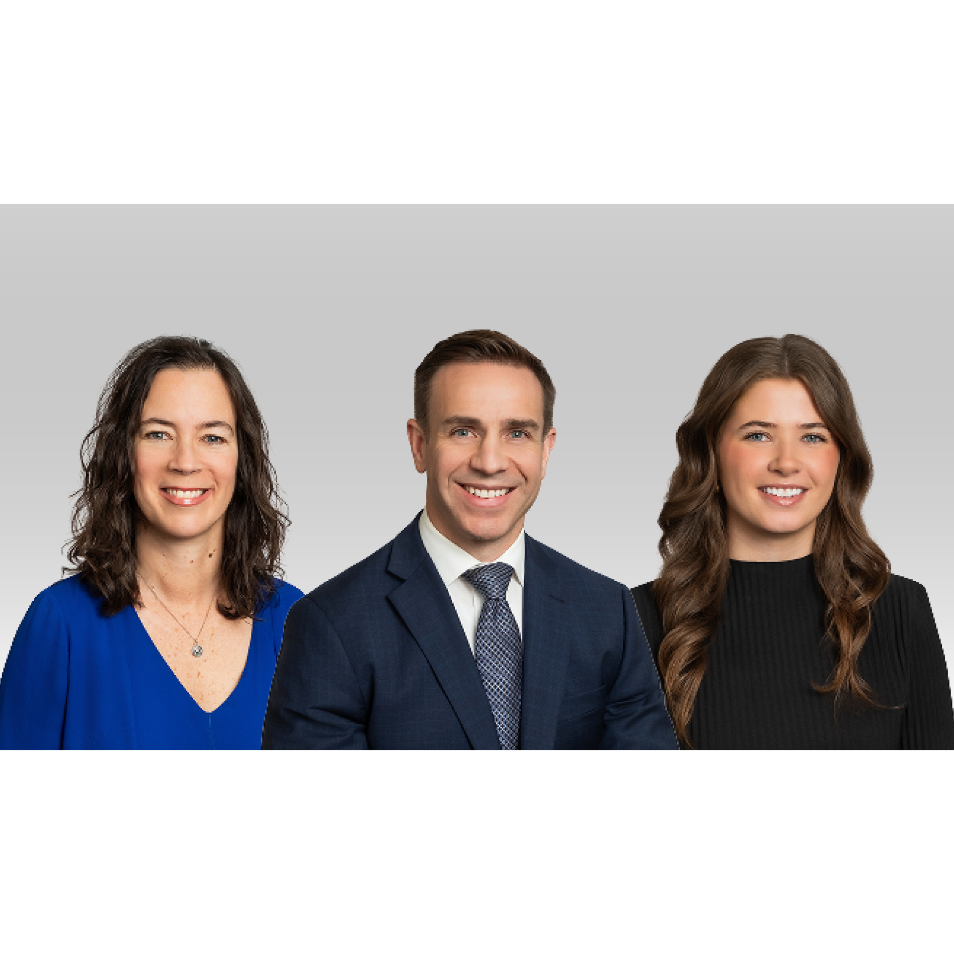 Team photo of Patrick Funk, Simonne LaRonde, and Jenna Sayer