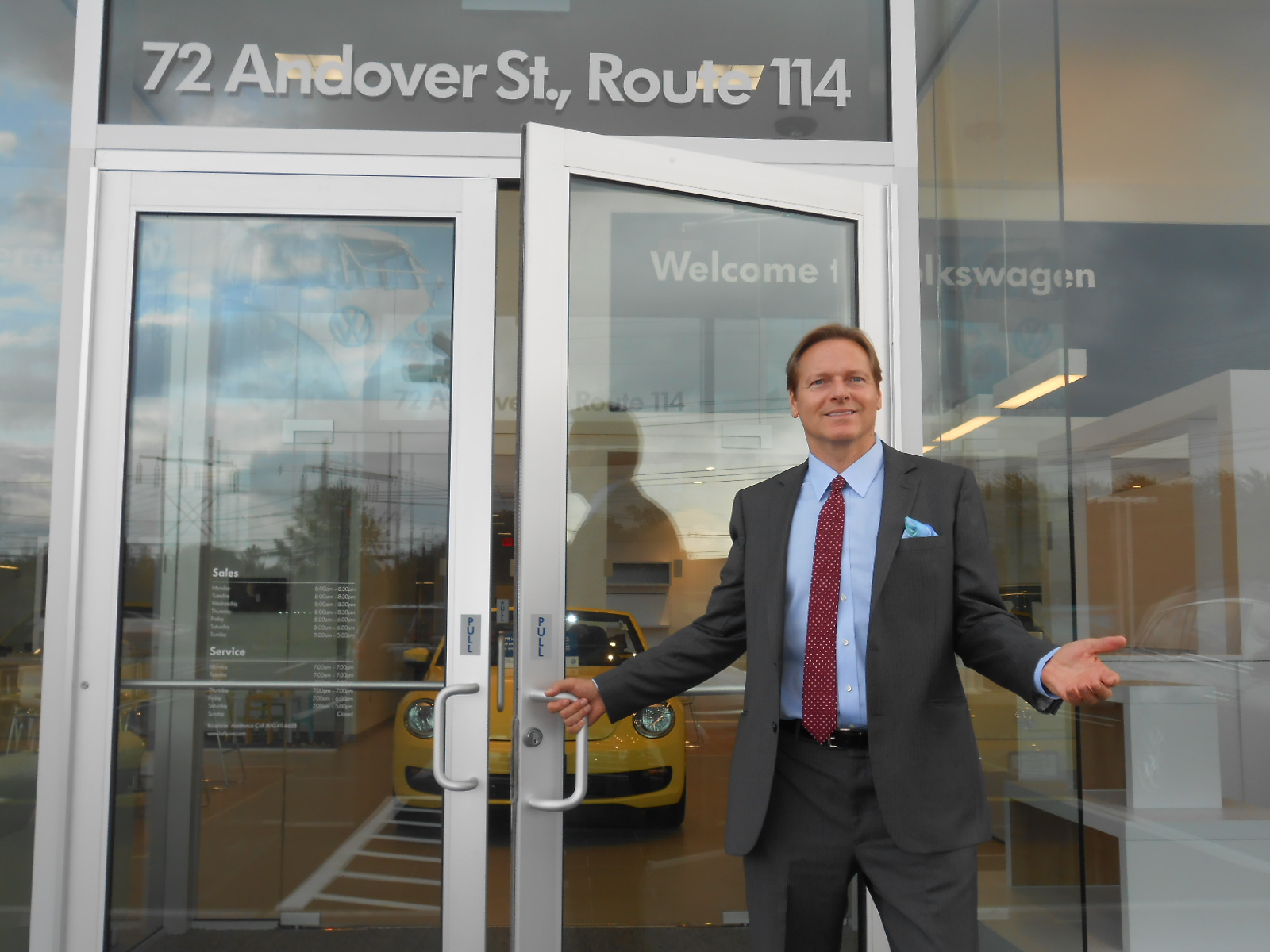 Kelly Auto President Brian Kelly personally would like to welcome you to our Kelly Volkswagen dealership! We are located at 72 Andover St. on Route 114 in Danvers, MA. Visit us today for any of your automotive needs, new, pre-owned, service, or parts!