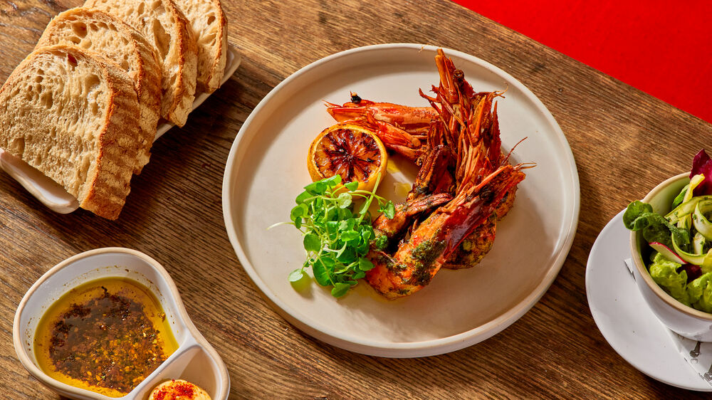 Marinated Whole Prawns at The Barn