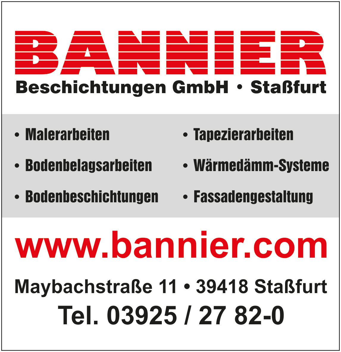 Bannier Beschichtungen GmbH in Staßfurt - Logo