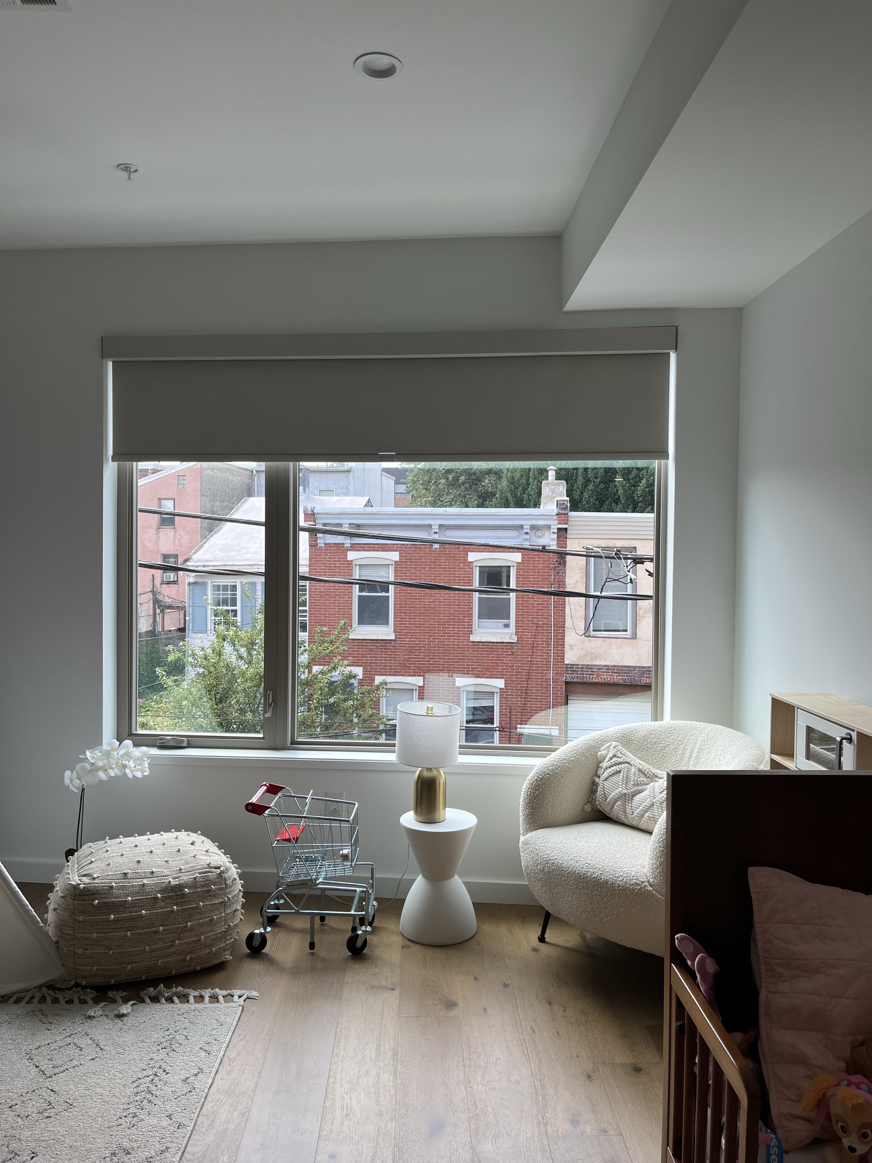 Beautiful bedroom roller shade!