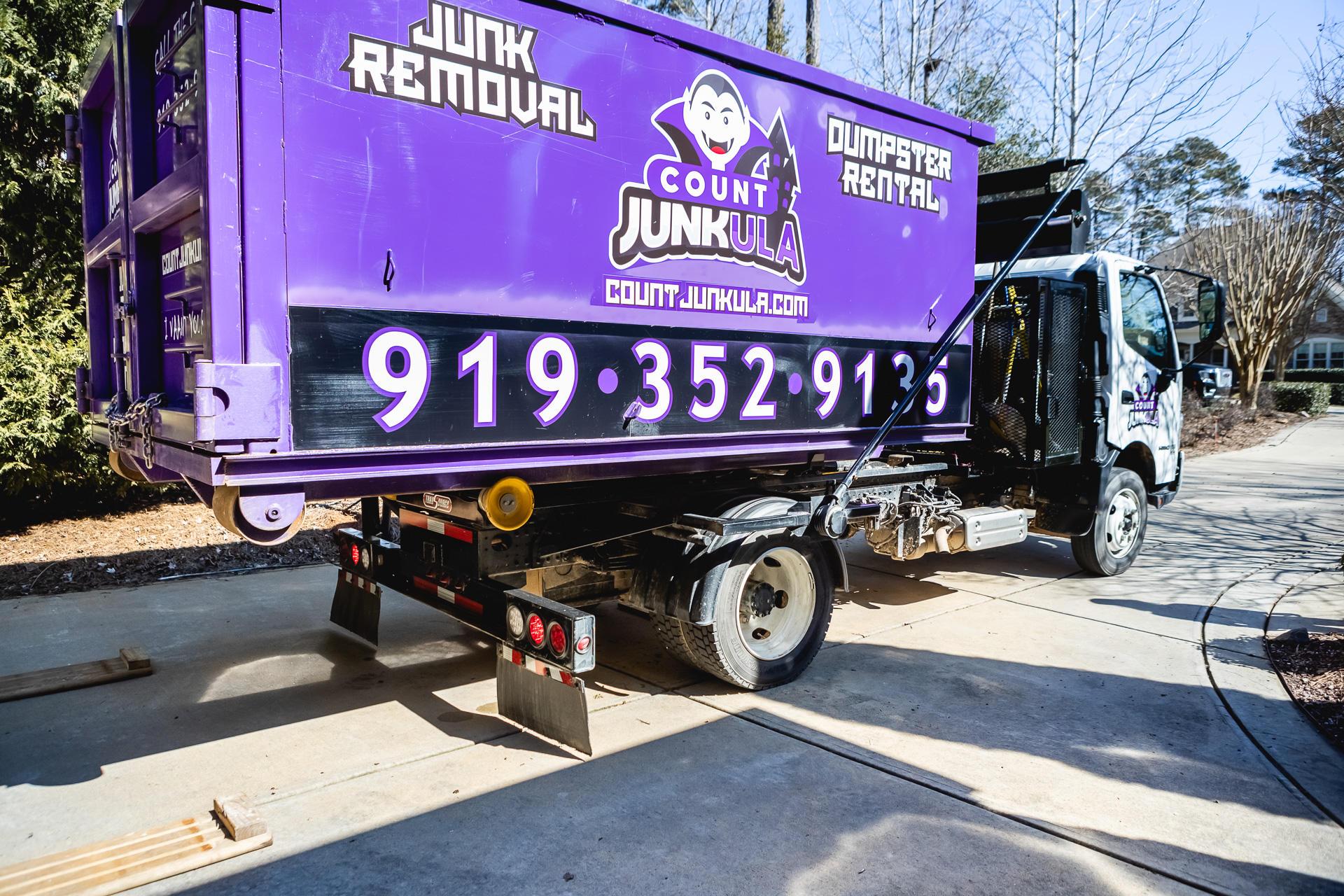 count junkula of raleigh purple truck