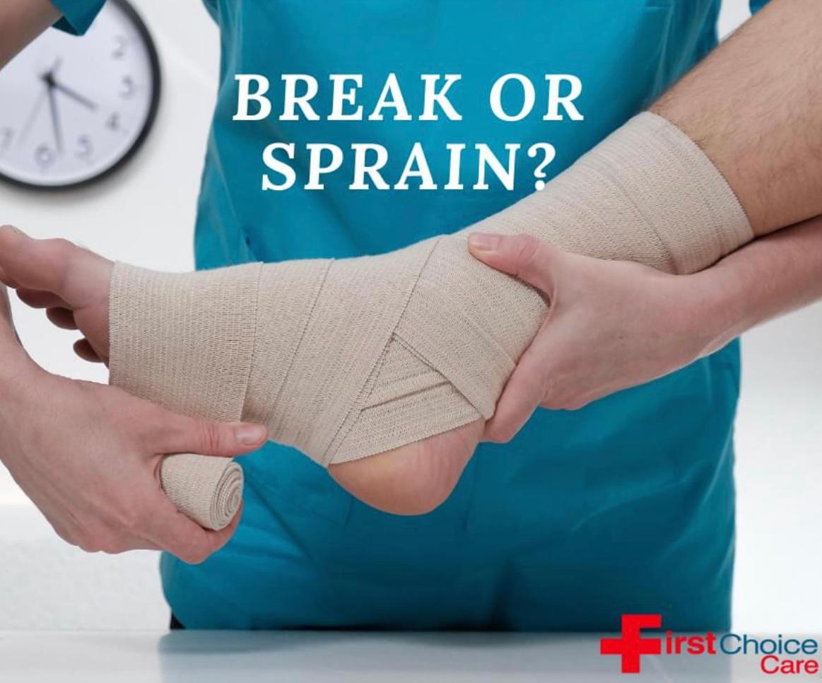 We treat injuries including broken bones and sprains.