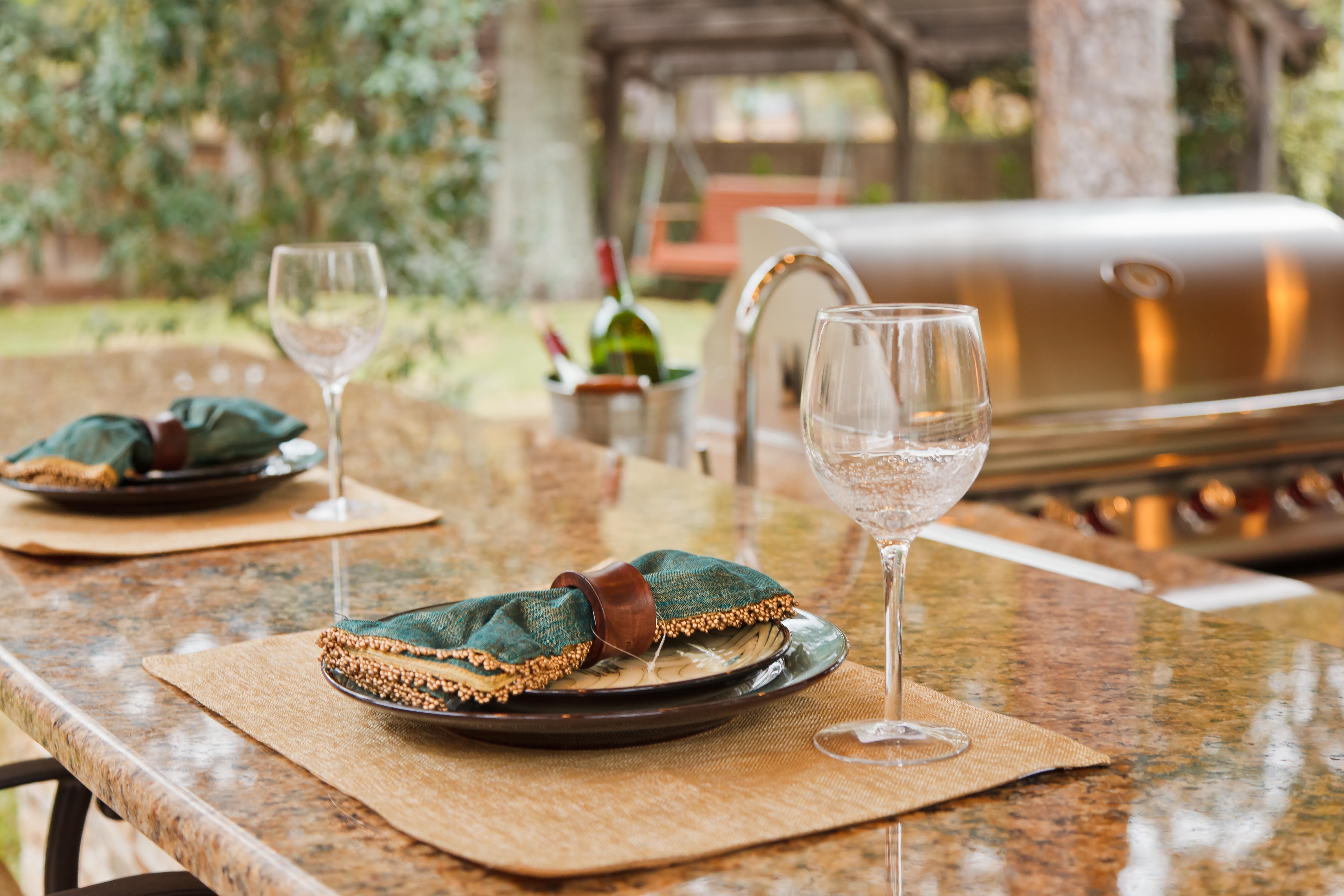 Outdoor Kitchen Installation to create a stunning outdoor living space in Kingwood, TX!
