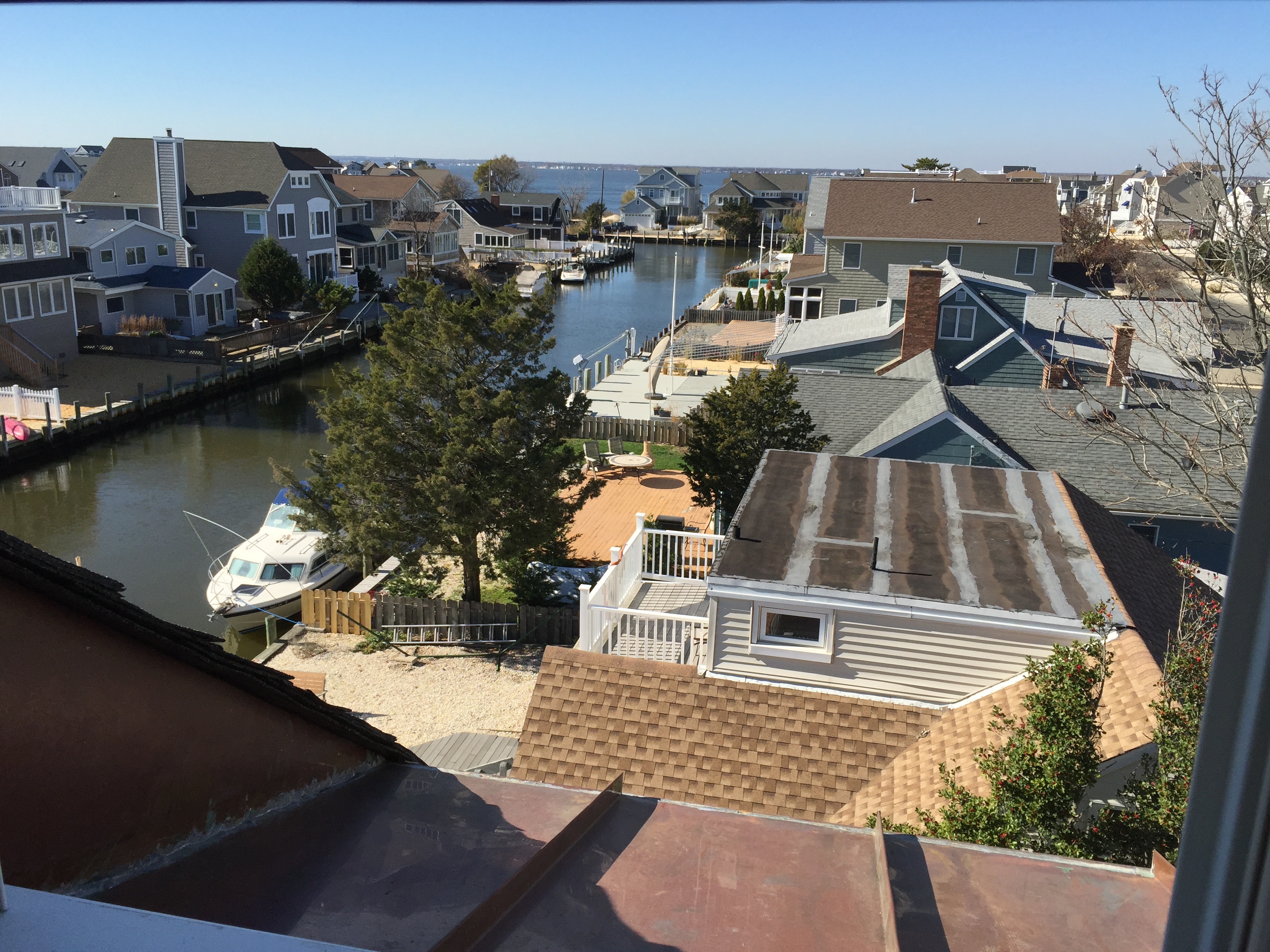 Nov 4 - Normandy Beach Bay Project - Beautiful view from third floor bedrooms (showing copper roof detail)