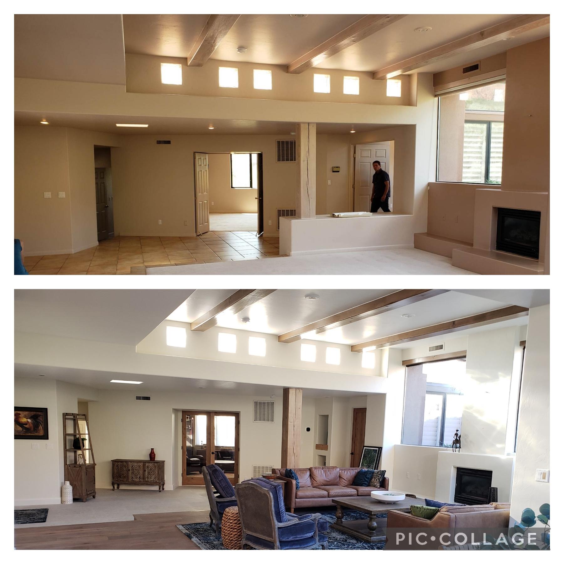Freshly painted interior living room.