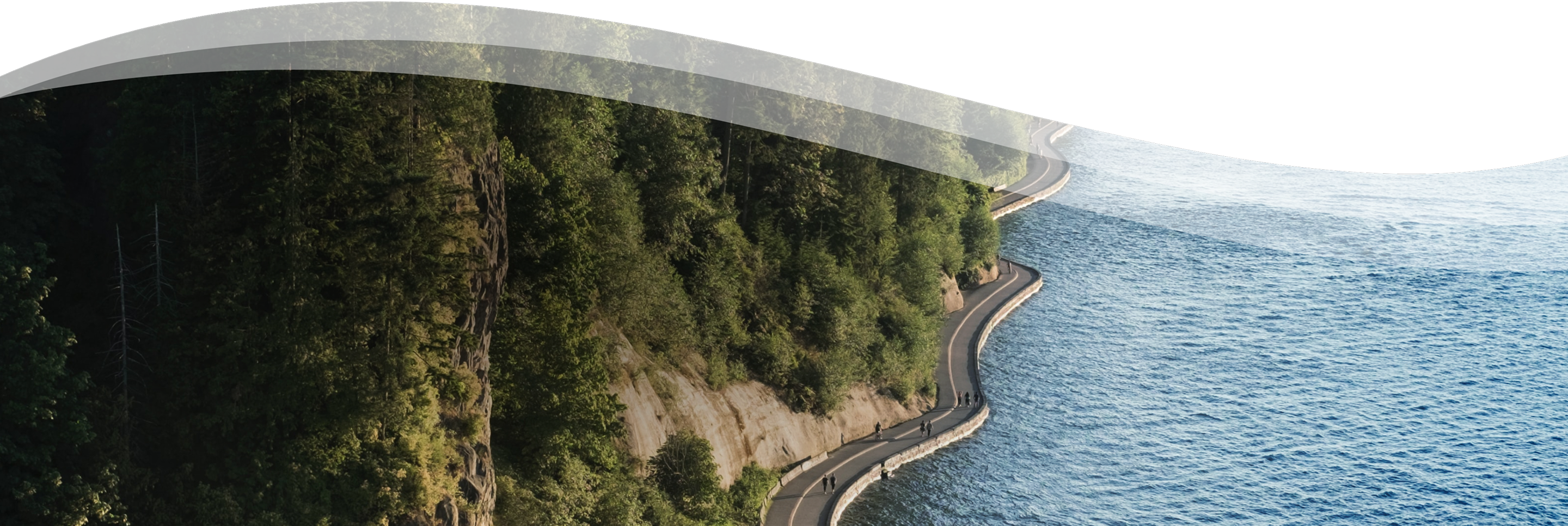 Aerial view of the Vancouver Seawall