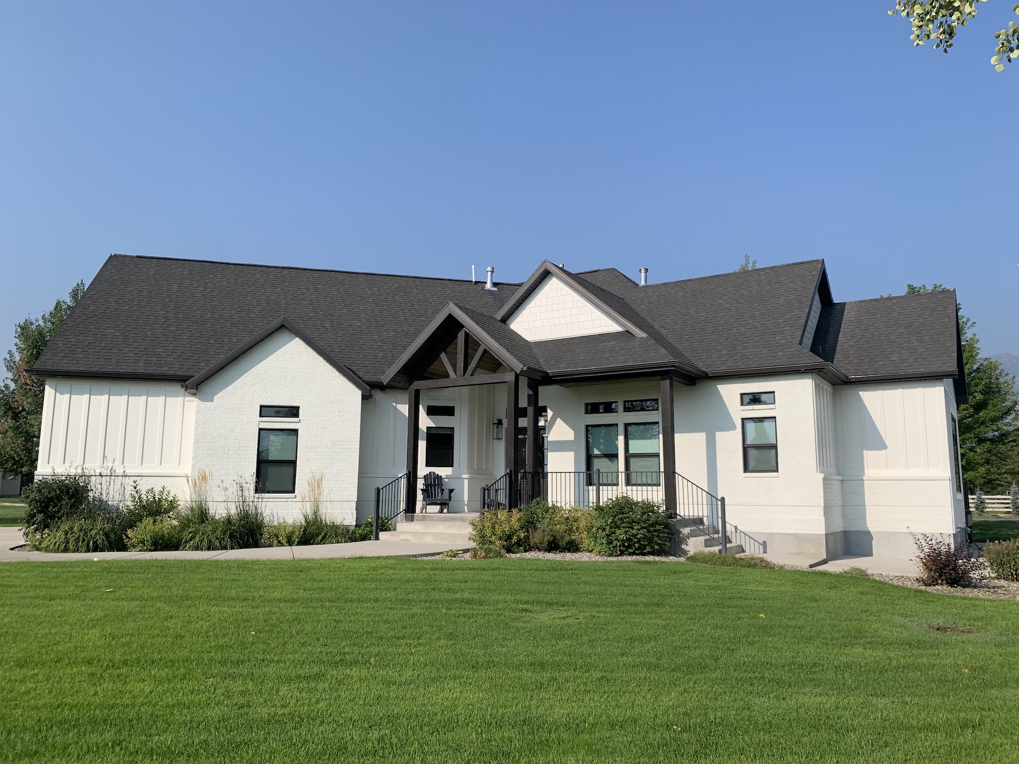 Large home after exterior services in Cache Valley