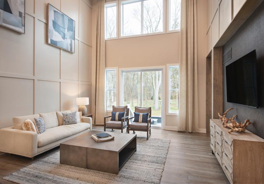 Stunning two-story great rooms offer endless natural light