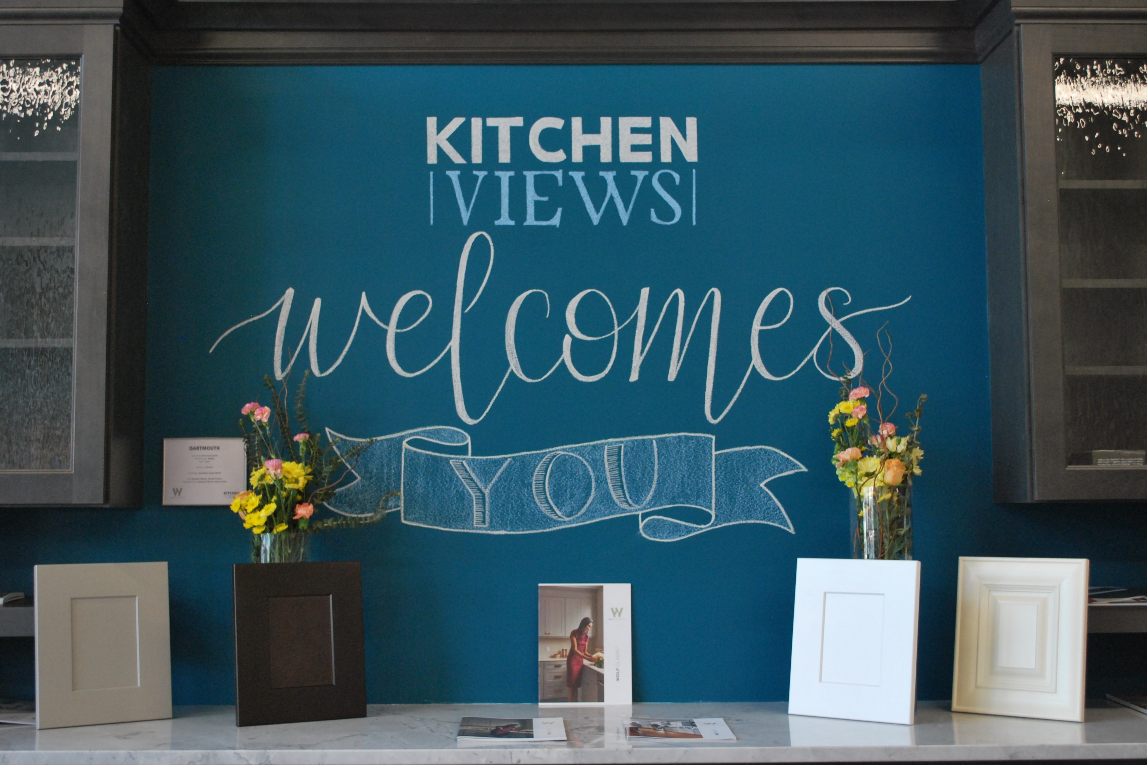 Kitchen Views Welcome Sign in Mansfield