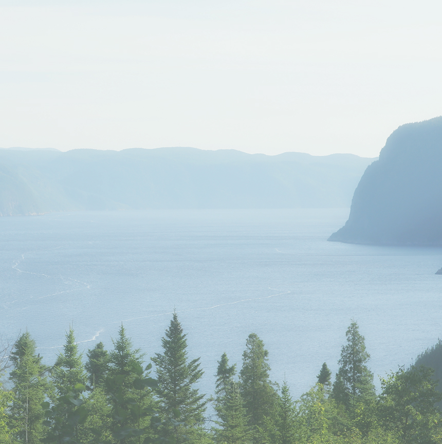 Une magnifique photo du Fjord-du-Saguenay.