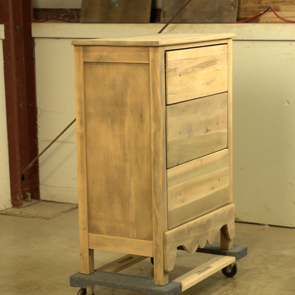 Chest of Drawers Stripped - Angular View