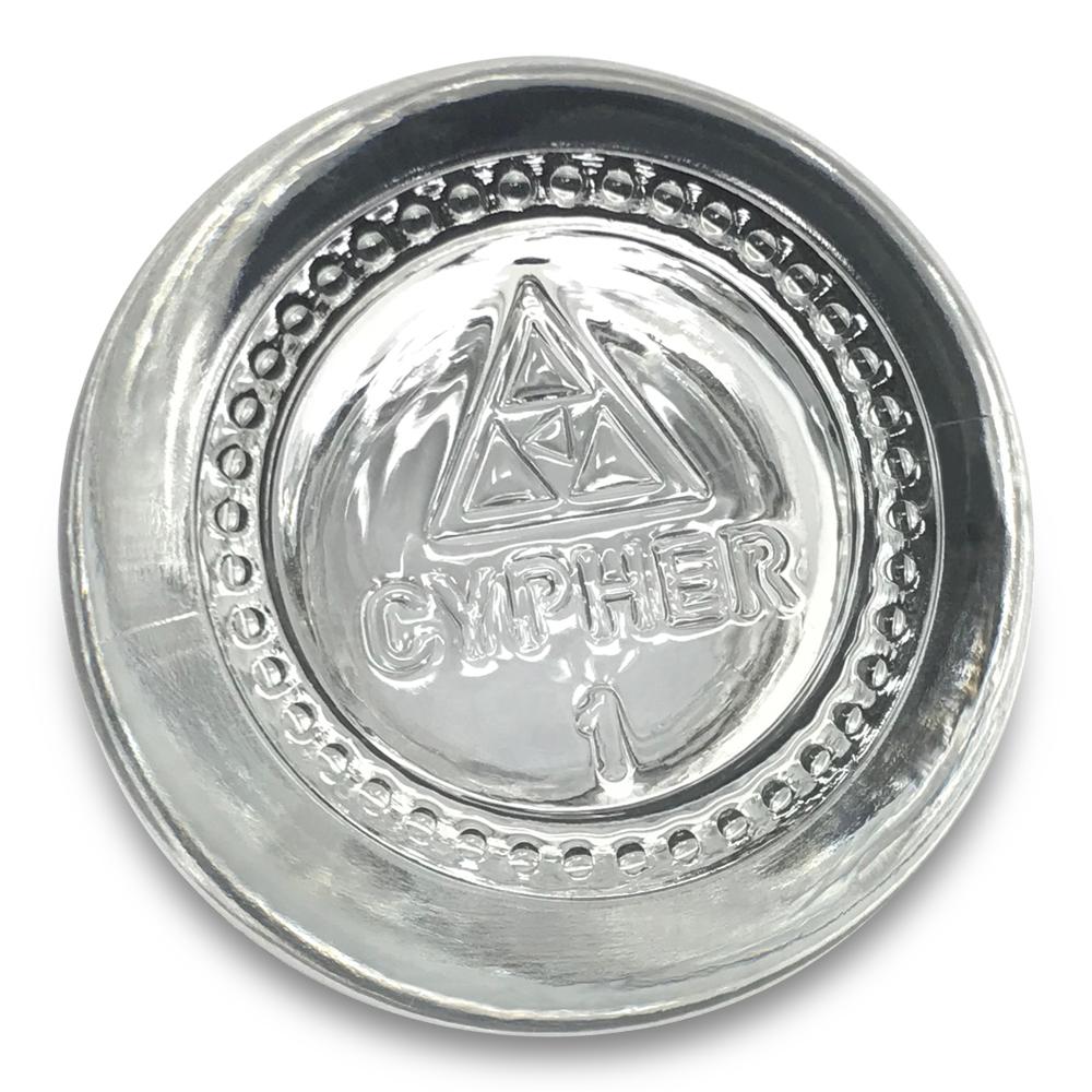 Glass ashtray for Cypher. Branded merch by PLC Print.