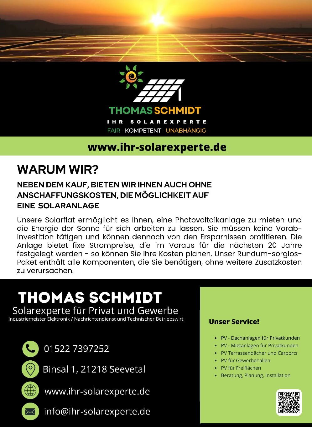 Kundenbild groß 4 IHR-SOLAREXPERTE Thomas Schmidt fair kompetent unabhängig