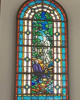 Stain glass in chapel