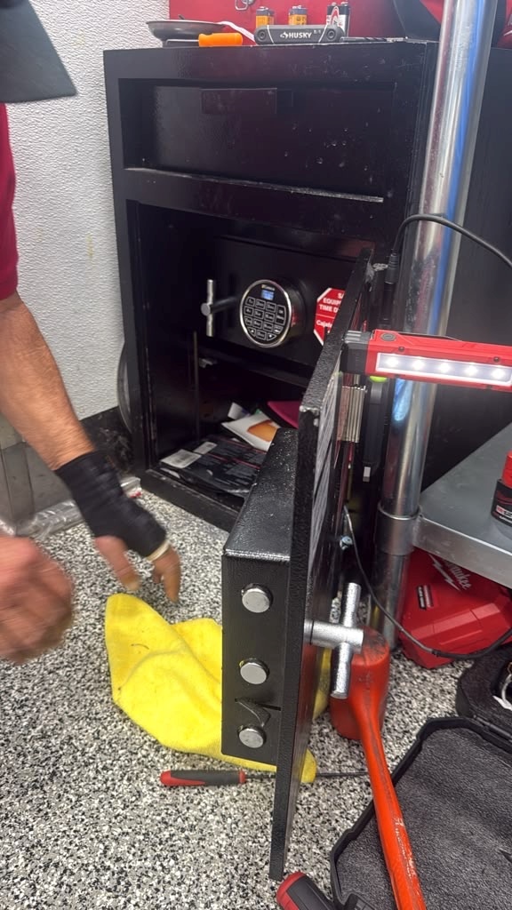 Commercial Deposit Safe Opened 
