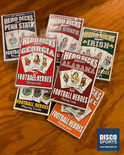 Hero Decks: College Edition. Perfect stocking stuffers, Secret Santa’s gifts, gift toppers, and more Disco Sports Richmond (804)285-4242