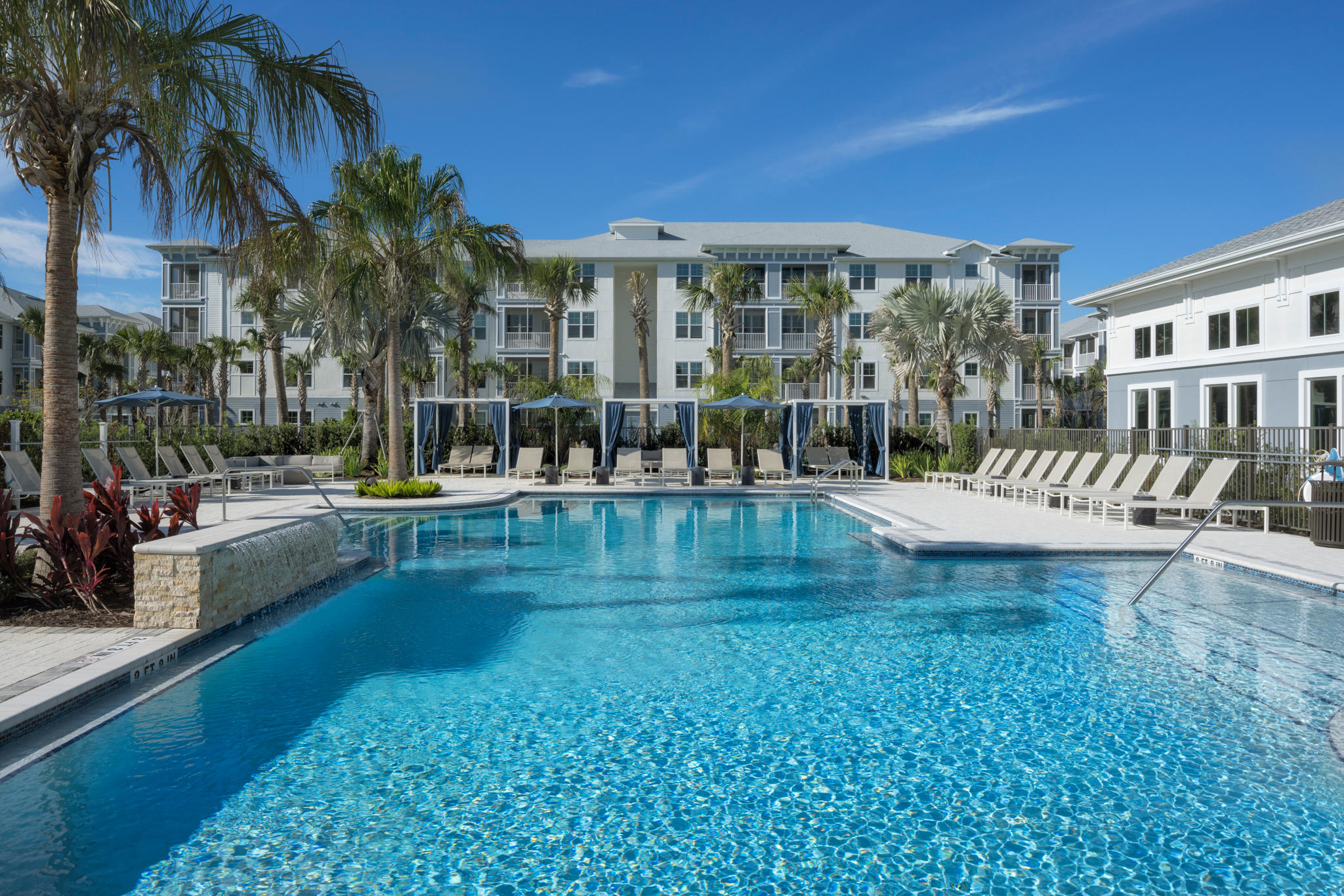 Resort-Style Pool at The Gallery at Trinity Luxury Apartments in Trinity, FL