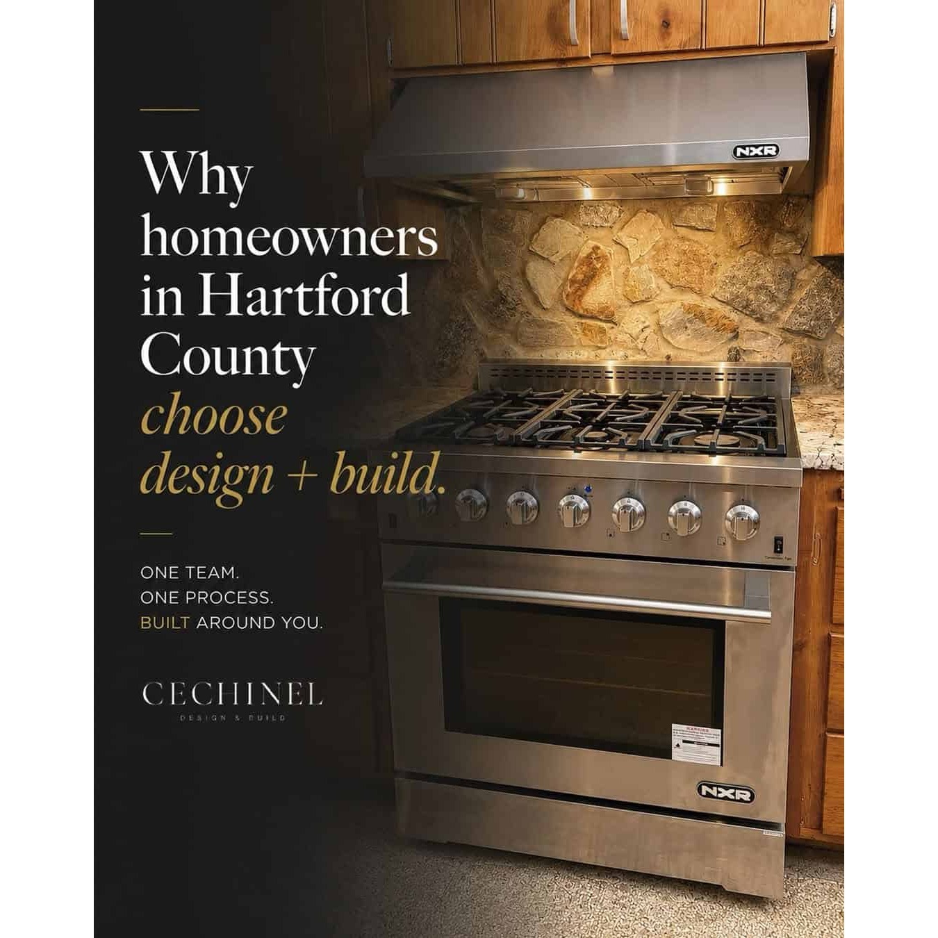 One team. One seamless process. Built entirely around your lifestyle. Find out why homeowners across Hartford County choose Cechinel Design & Build for high-end kitchen remodeling and extensive home updates. Book your private consultation today.
